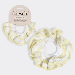 Butter Yellow Crochet Scrunchie