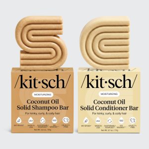 Coconut Oil Shampoo & Conditioner Bar Combo for Dry Damaged Hair